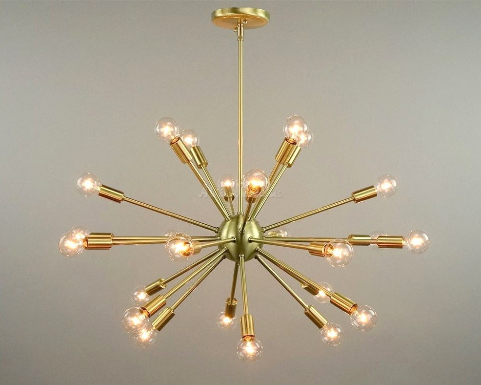 Brass Sputnik Chandelier Light Fixture