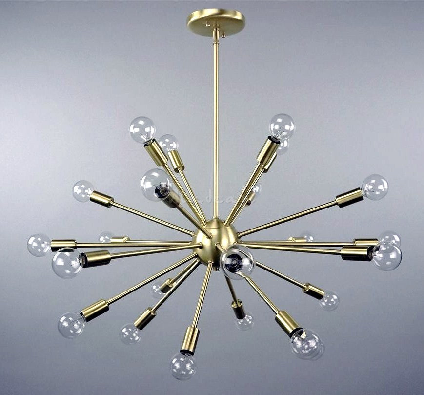 Brass Sputnik Chandelier Light Fixture