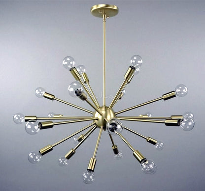 Brass Sputnik Chandelier Light Fixture