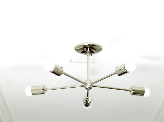 Brass Sputnik Chrome Chandelier