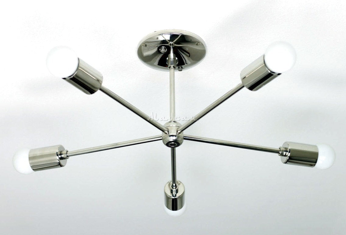 Brass Sputnik Chrome Chandelier