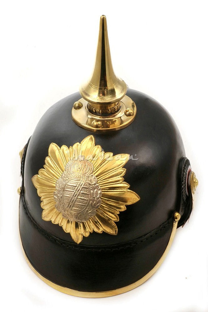 German Leather Pickalhaube Helmet