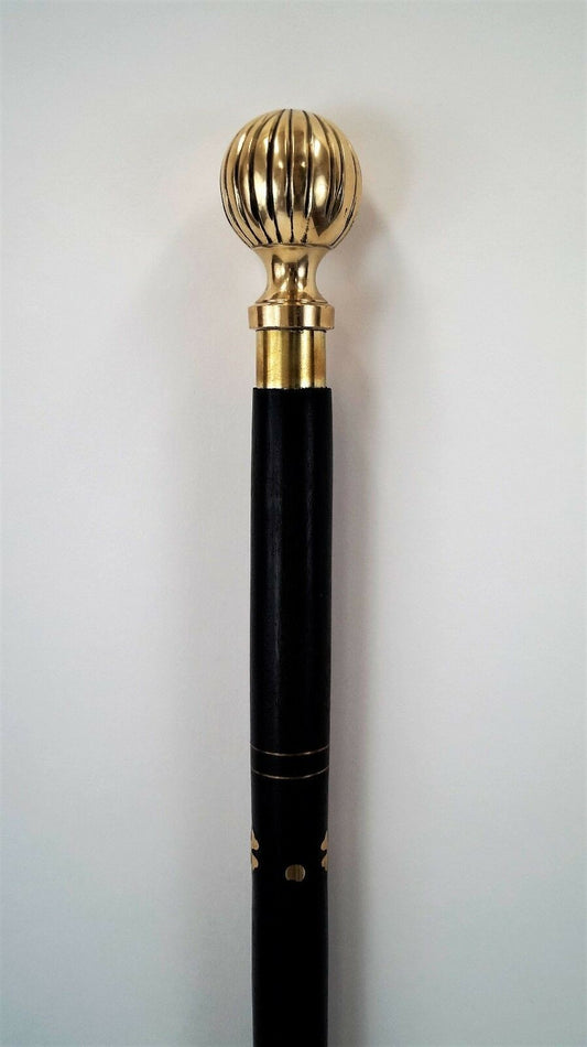 Brass Black Wood Walking Sticks