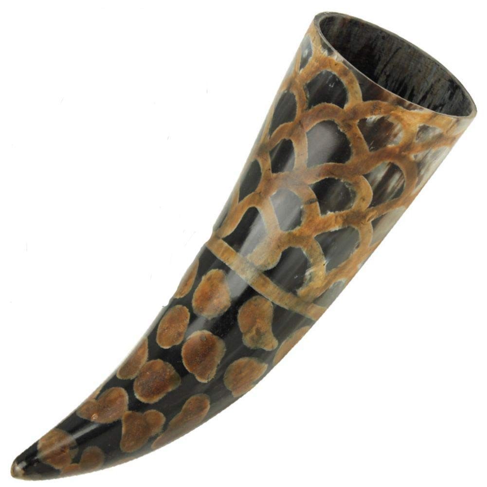 Medieval Viking Drinking Beer Horn