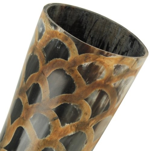 Medieval Viking Drinking Beer Horn