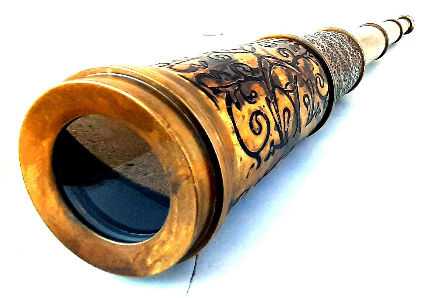 Messing-Teleskop – W Ottway & Co London 1915 Nachbildung eines antiken Fernglas-Zielfernrohrs