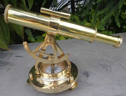 TRANSIT ALIDADE BRASS THEODOLITE 7"