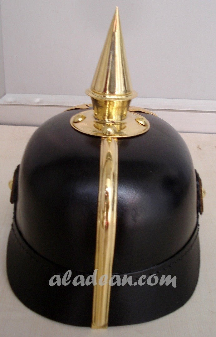 German Helmet Leather Pickelhaube