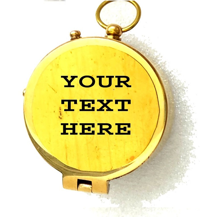 Personalisierter Messingkompass mit Gravur, individueller Text, Geschenk