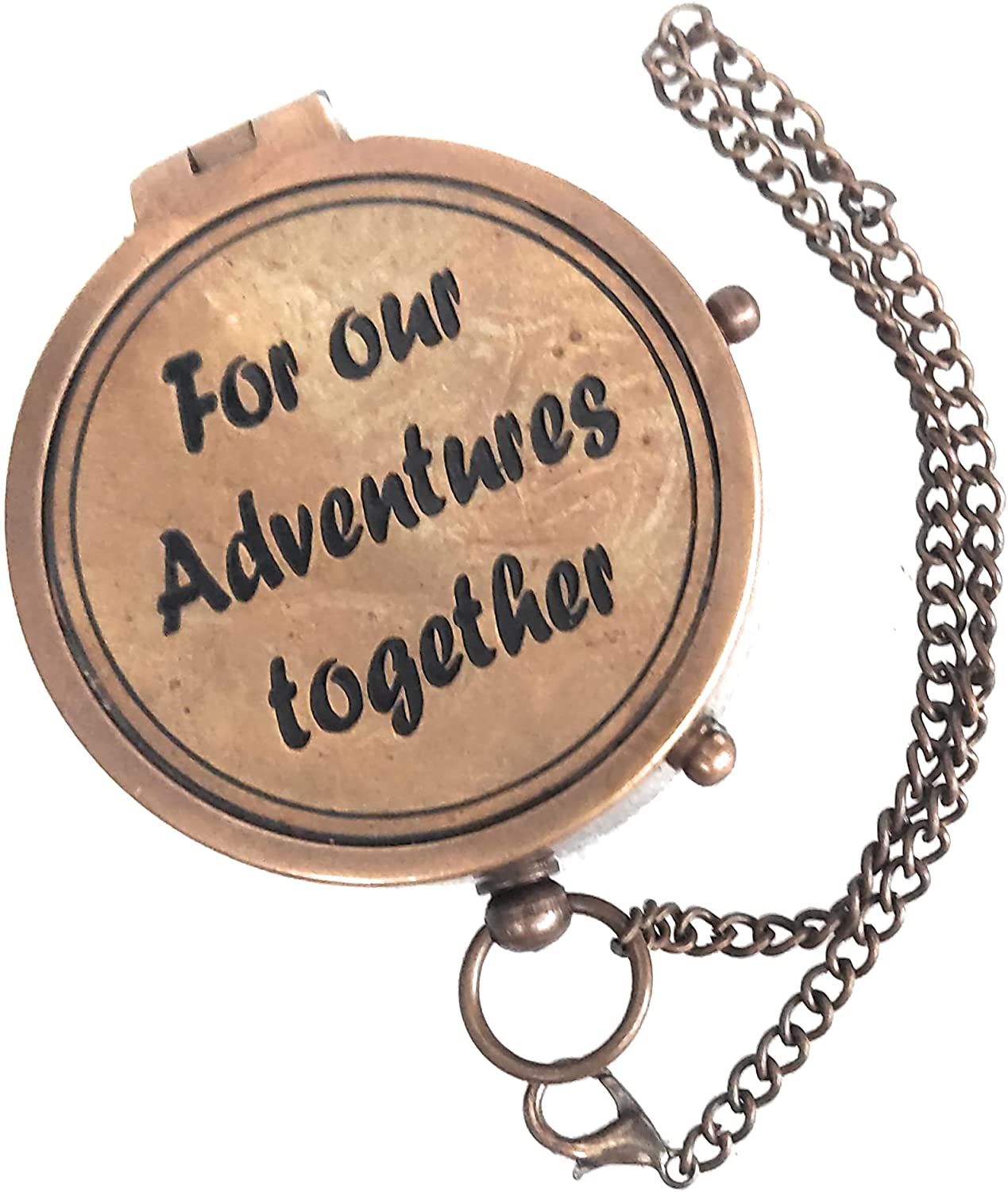 Our Adventures Together Brass Compass Gift