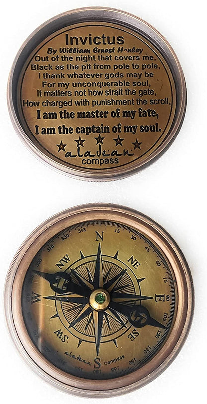 Gift For Husband From Wife Engraved My King Brass Compass