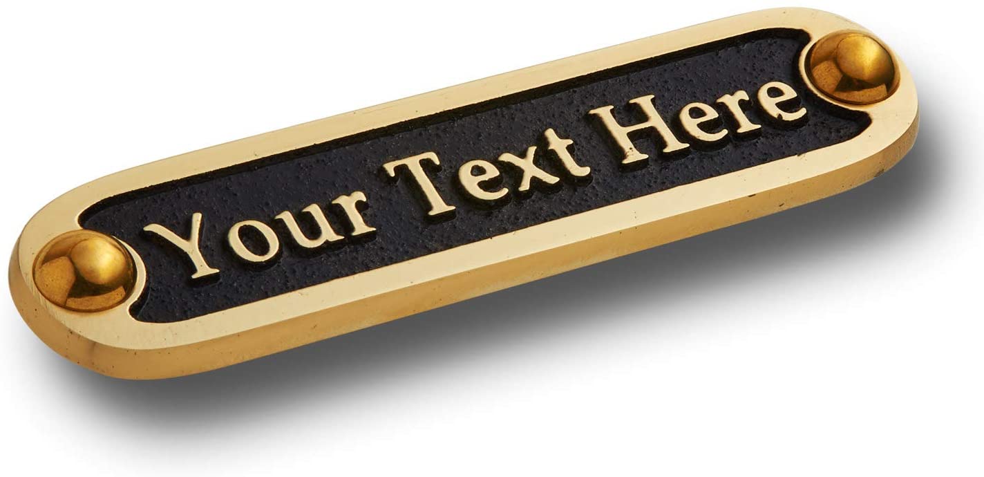 Plaque de plaque en laiton personnalisée Logo de texte gravé personnalisé