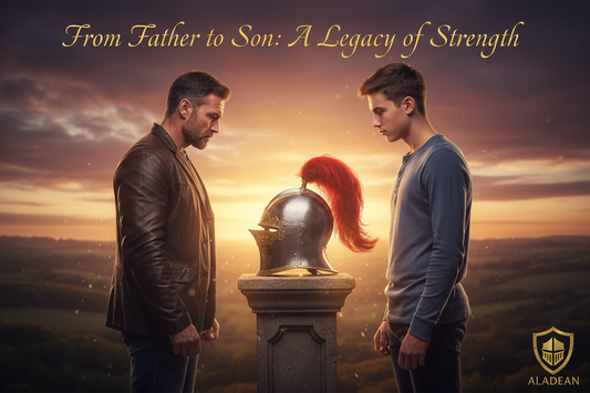 10 Powerful Father-to-Son Quotes About Strength, Courage & Legacy: Engraved Medieval Armor Gifts