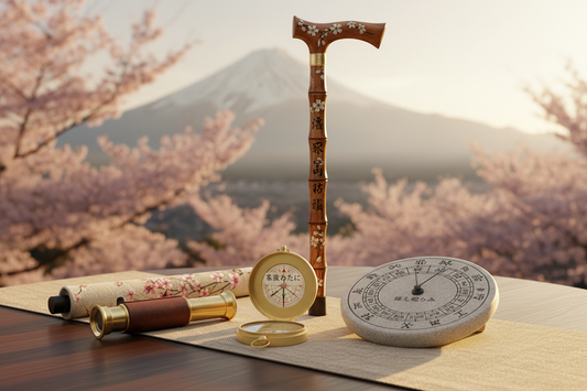 Aladeanの日本のパーソナライズギフトコレクション - 刻印コンパス、望遠鏡、日本の伝統を祝う職人技の宝物