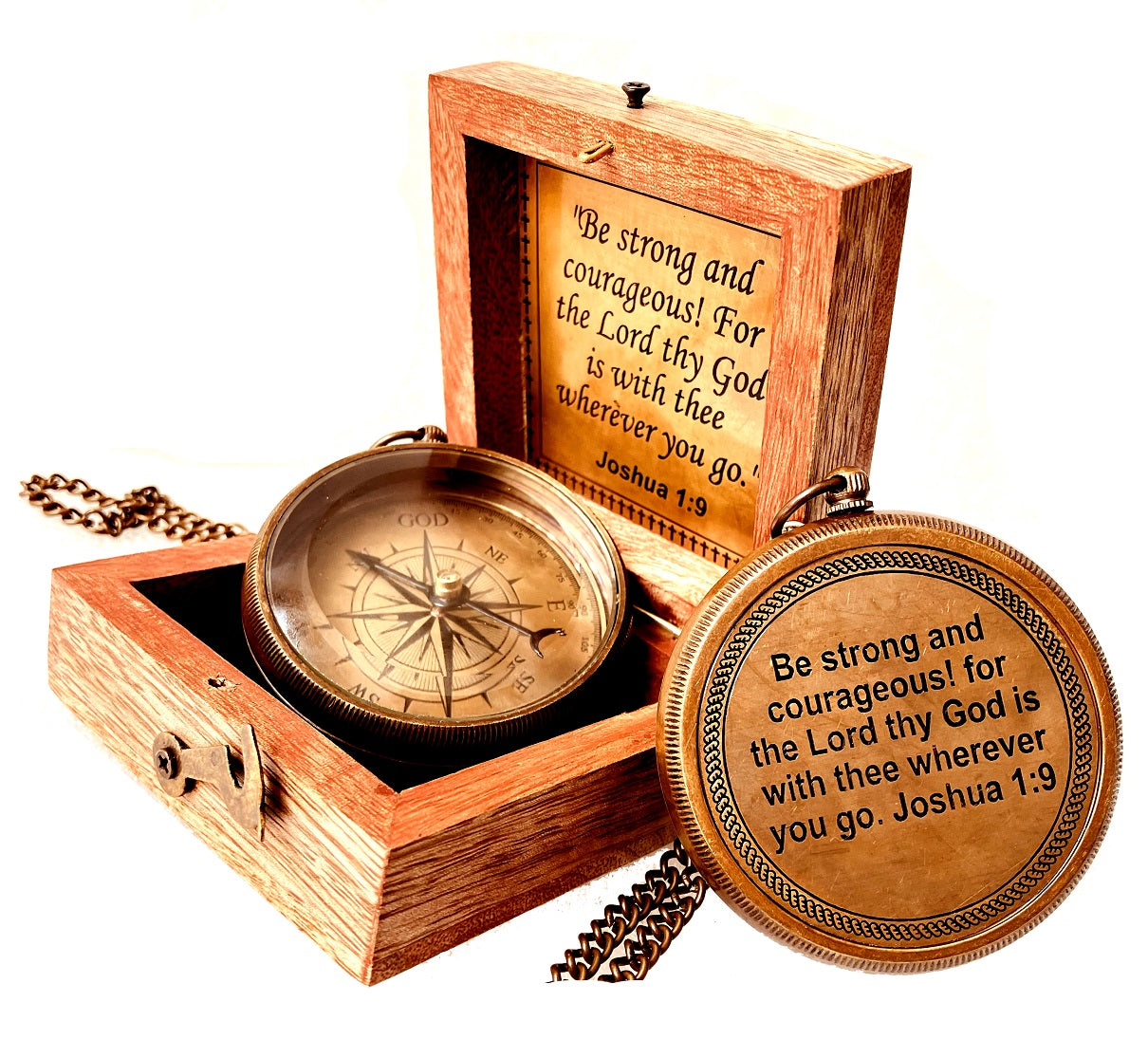Religious gifts engraved compass
