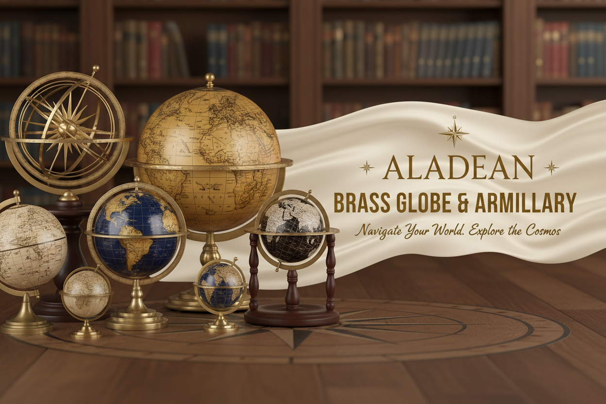 Brass Globe & Armillary
