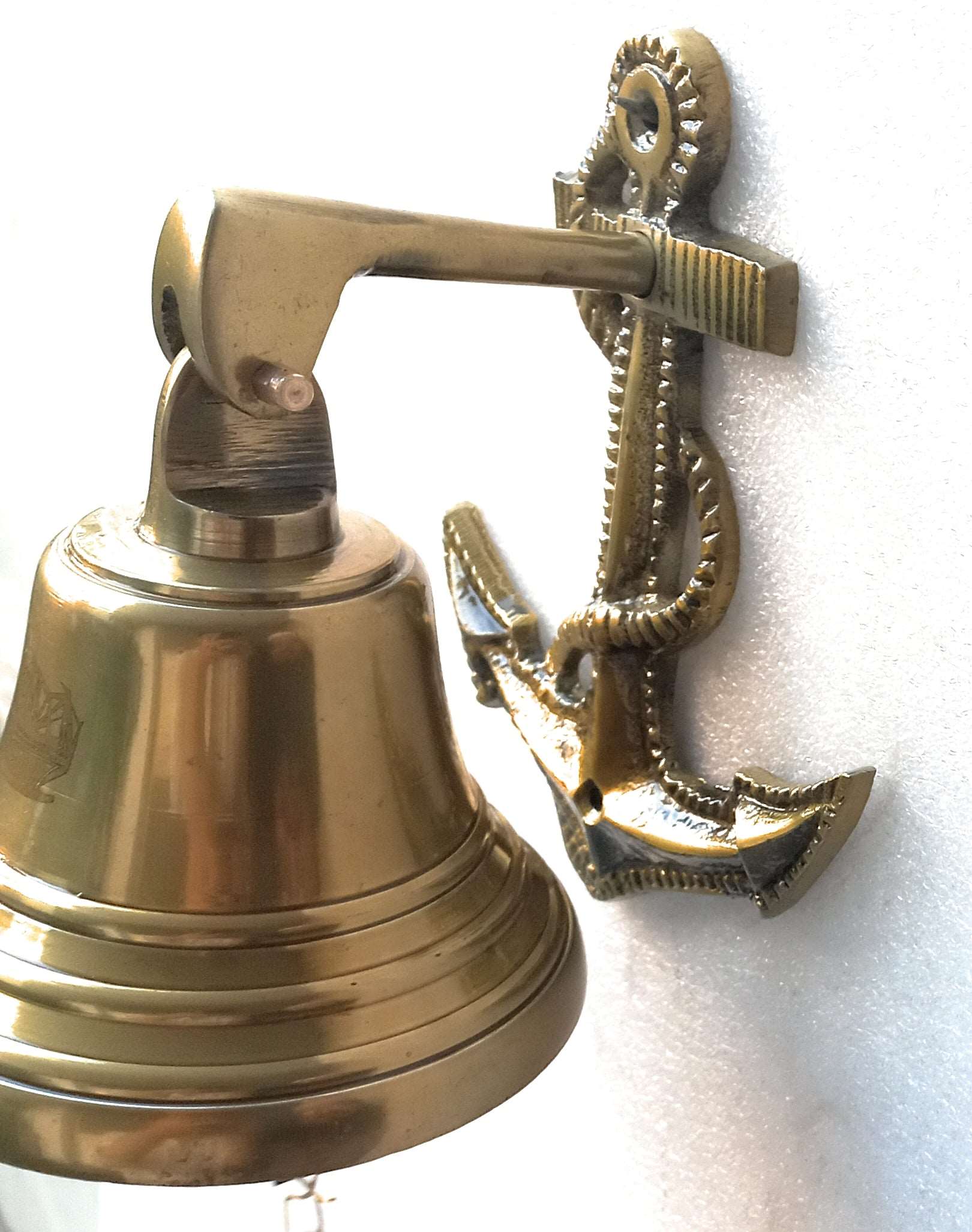 Wholesale Antique Seaworn Bronze Cast Iron Hanging Ship's Bell 6in