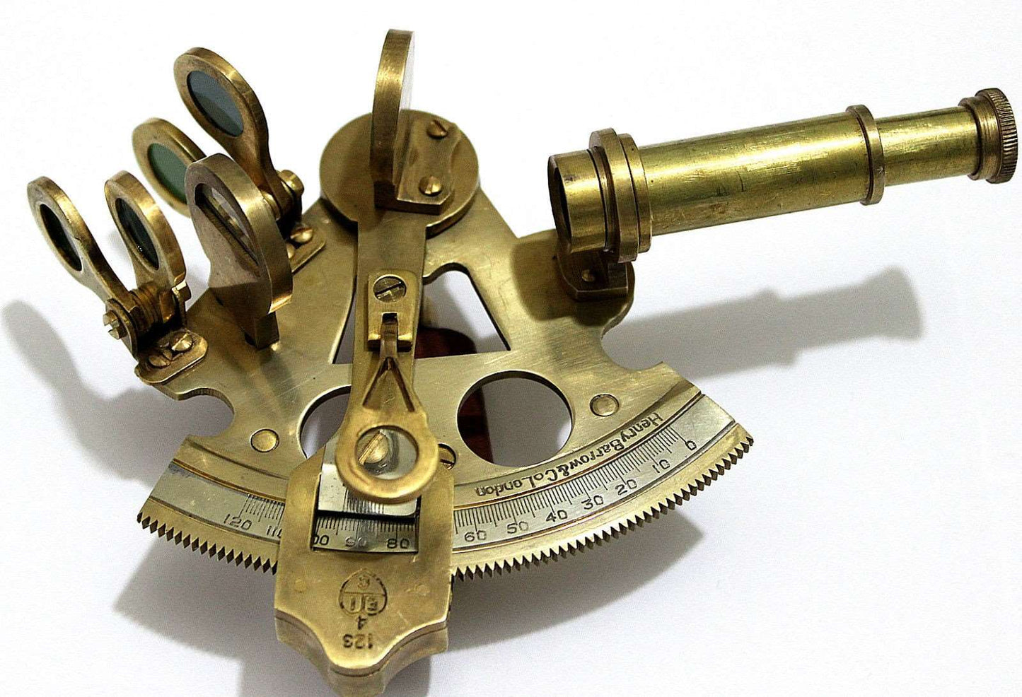 Antique Brass Navigation Sextant 4inch
