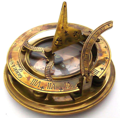 Solid Brass Sundial Compass - Gilbert & Sons London