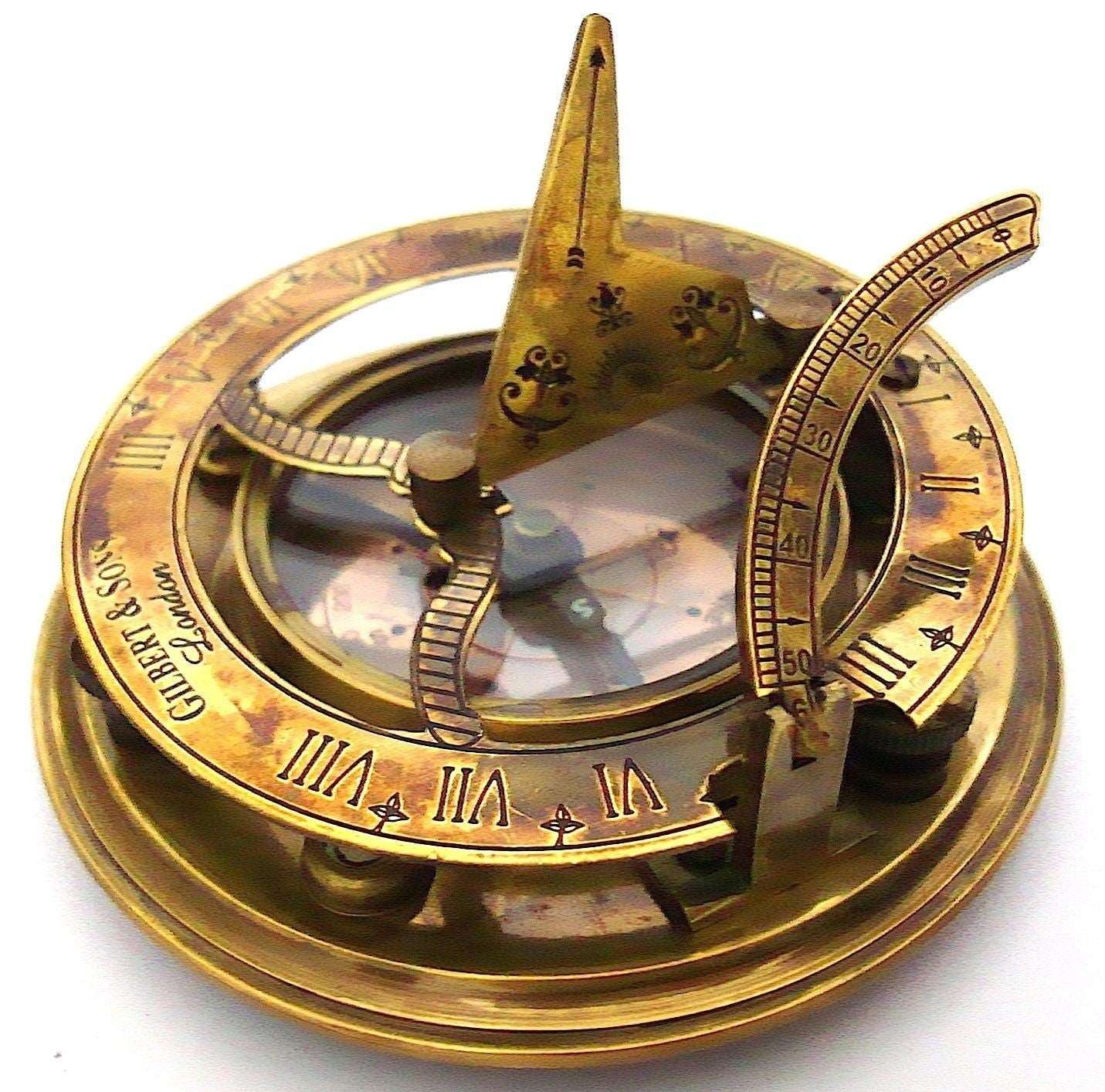 St. Leonard brass sundial with compass