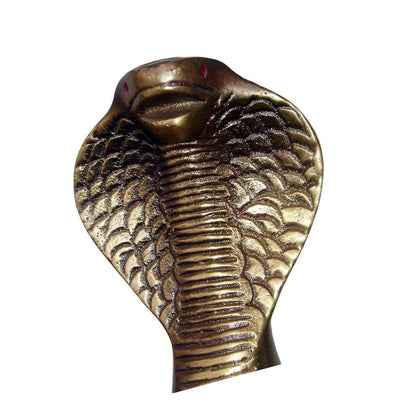 Brass Antique Handle Cobra Head Walking Stick