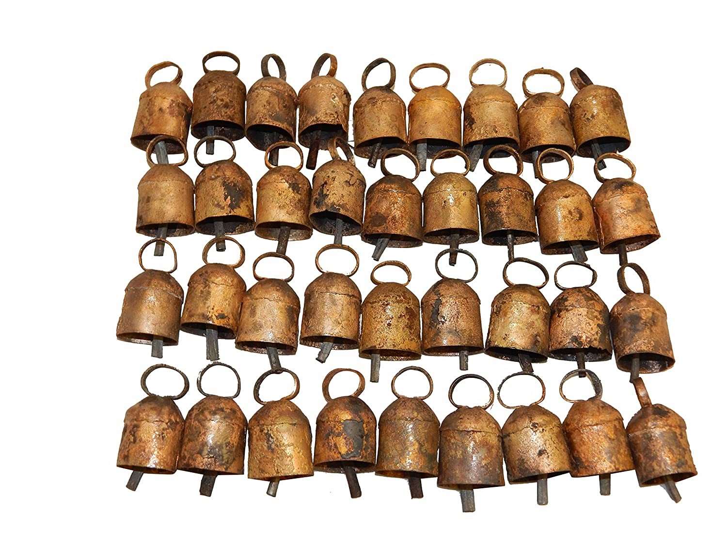 Tin Bells with metal striker Jingle Bell Chime Rustic Hand Hammered