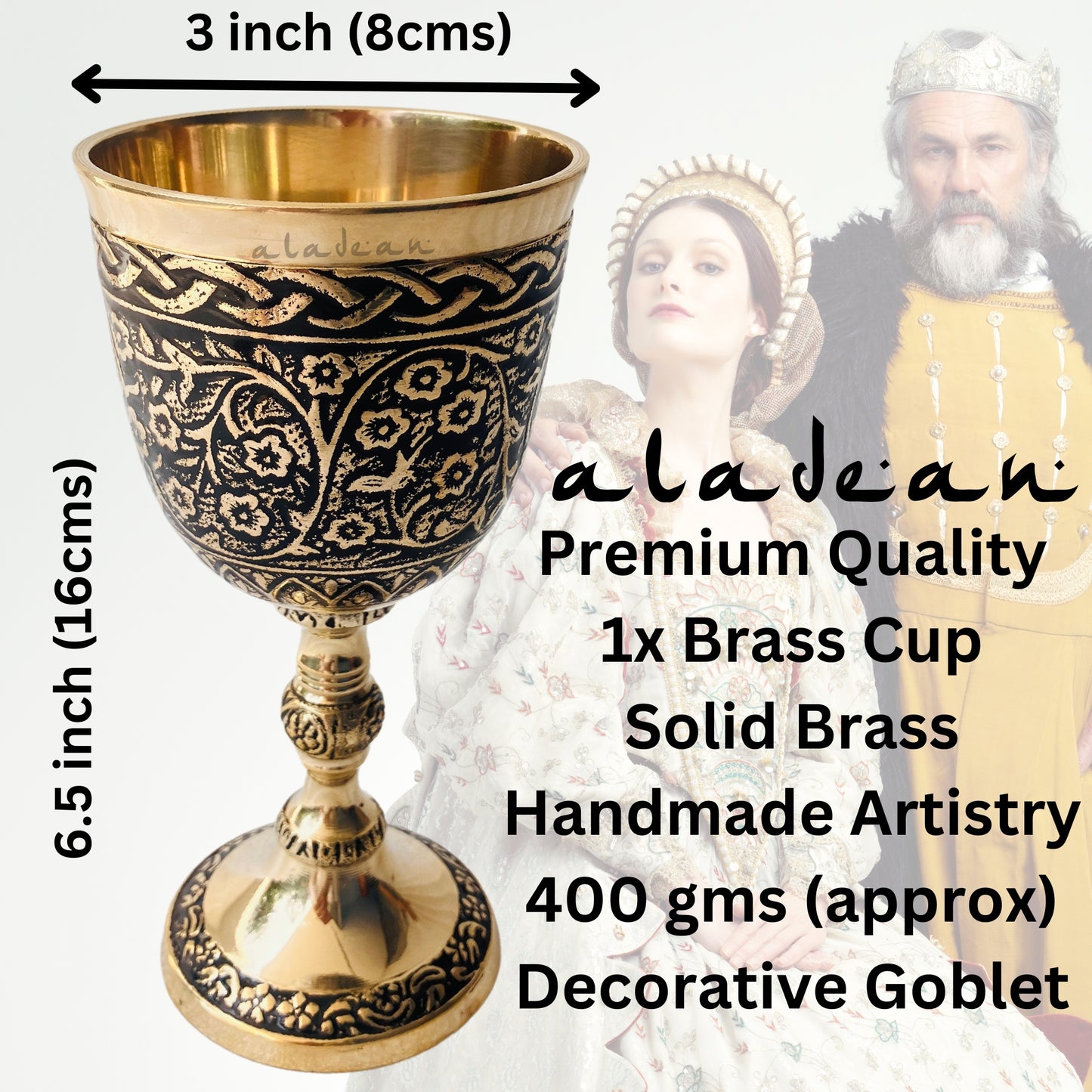 Gobelet médiéval Tsar Vintage Calice Brass Wine Cup