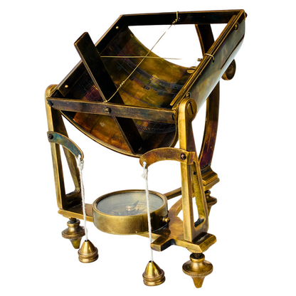 Unique Brass Sundial Compass - Large Antique Nautical Decor Gift