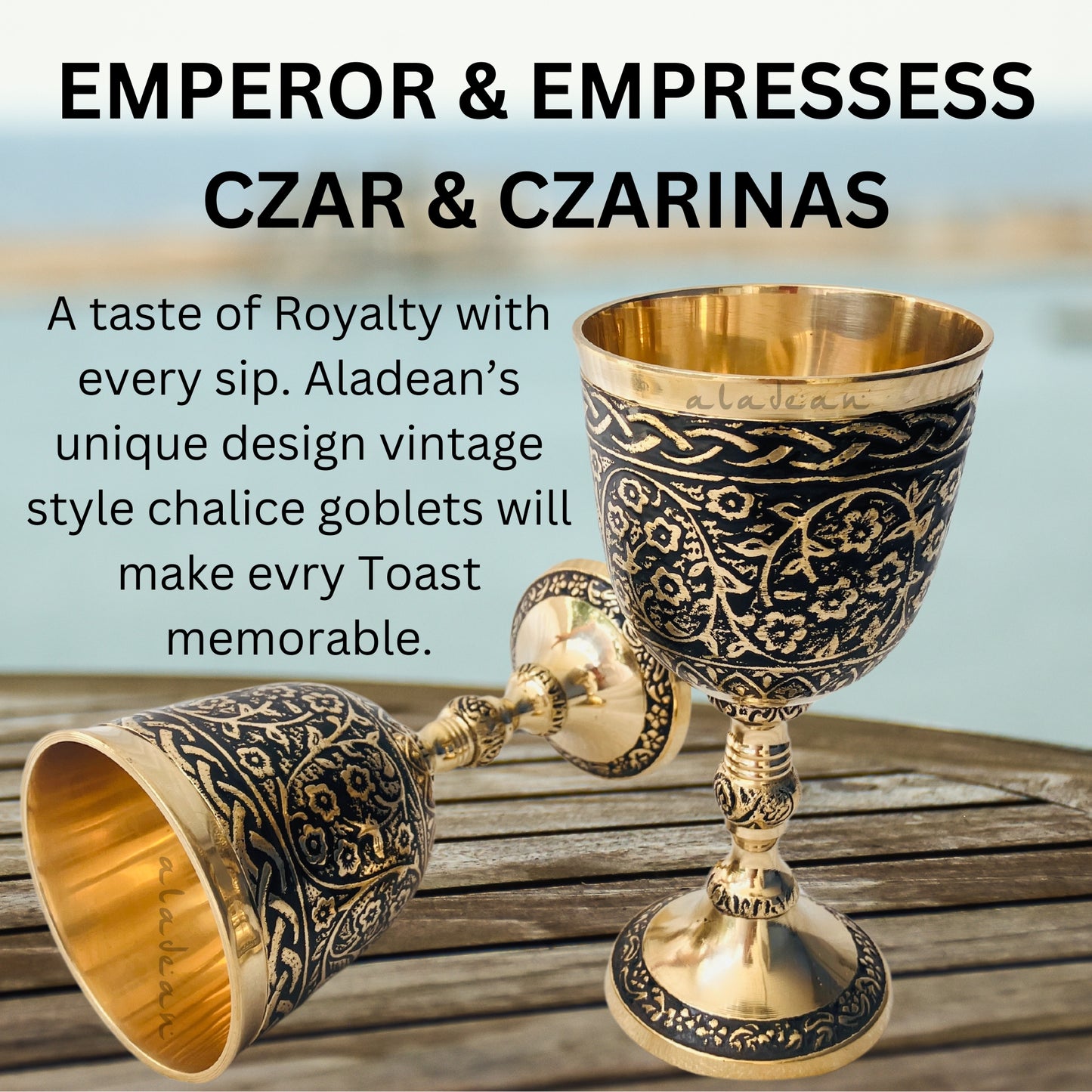 Medieval Goblet Czar's Vintage Chalice Brass Wine Cup