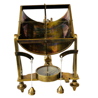 Unique Brass Sundial Compass - Large Antique Nautical Decor Gift