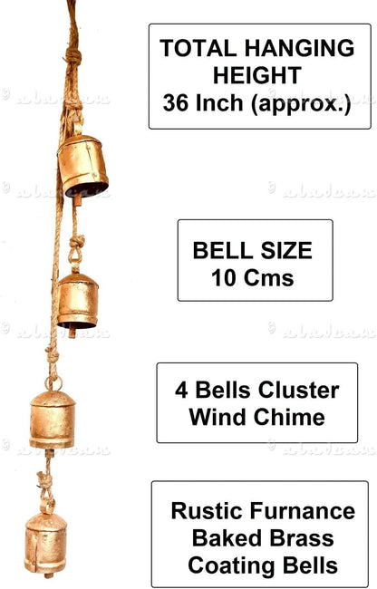 Shabby-Chic-Glocken, rustikale Hängedekoration für den Weihnachtsbaum