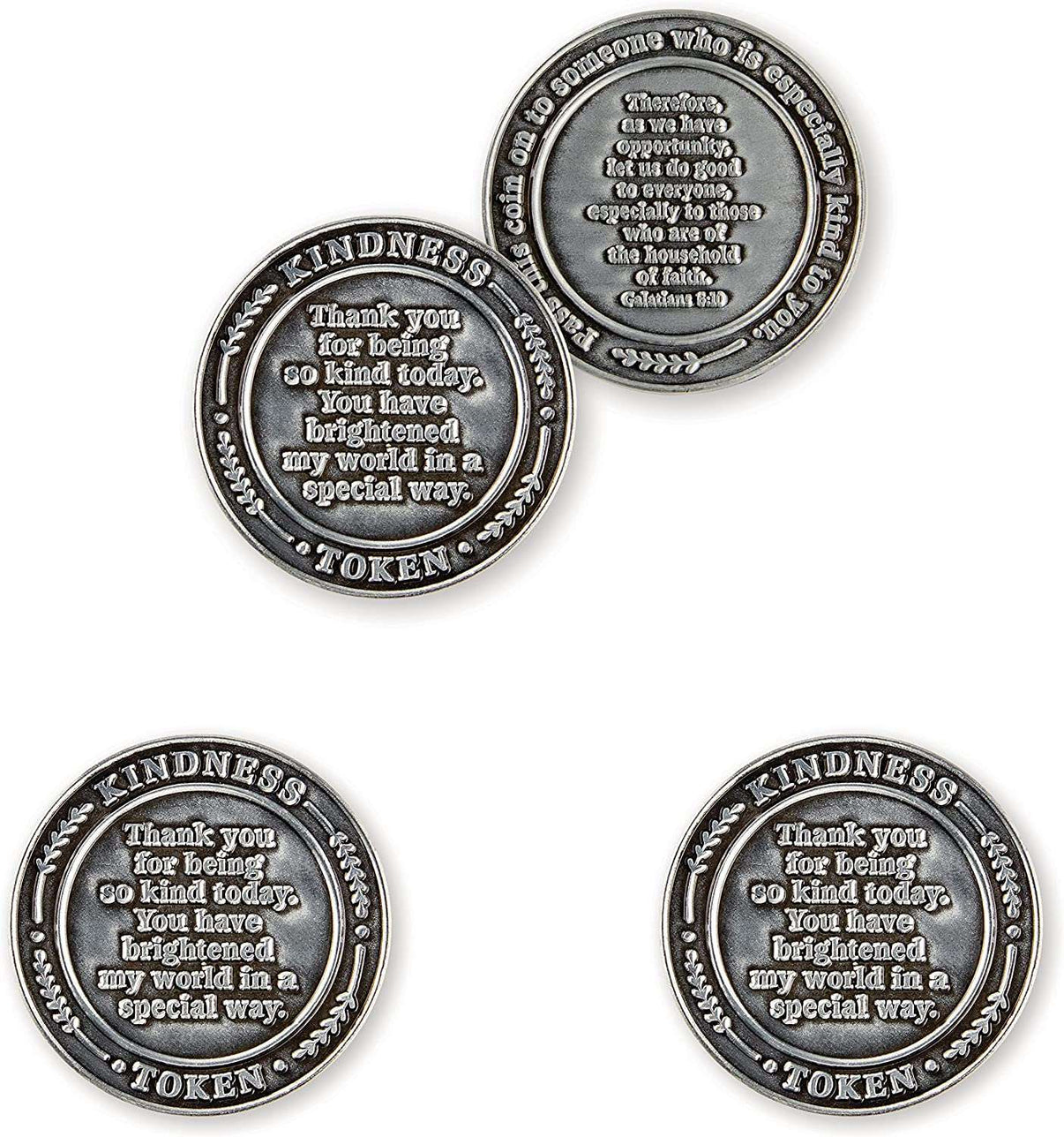 Embossed Brass Coins Custom Engraved Text Challenge Coins with Religio ...