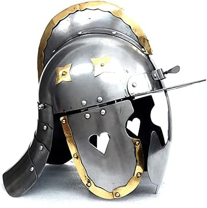 Polish Hussar Helmet – Handcrafted Steel Warrior Armor | Wearable Medieval Gift