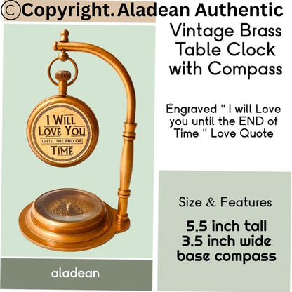 Personalized Table Clock - Custom Engraved Gift with Your Own Text