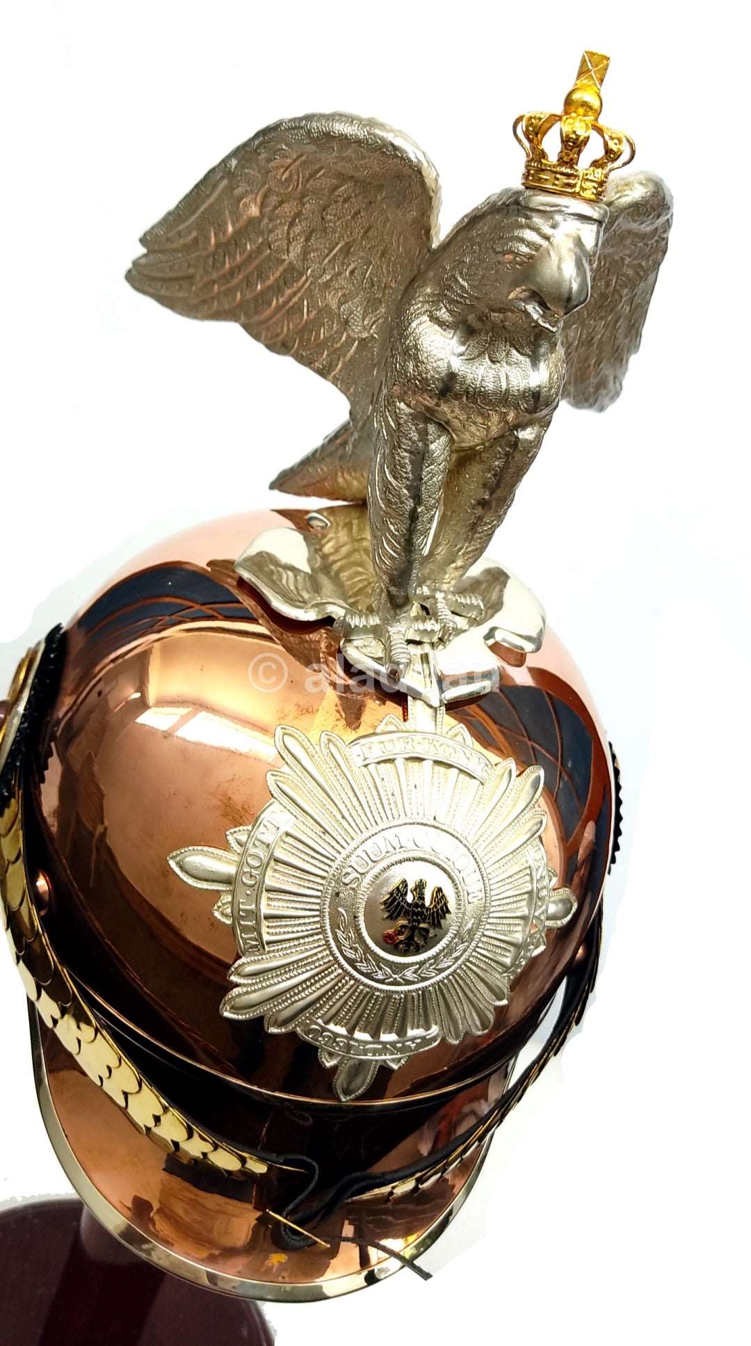 Prussian Eagle Pickelhaube - M 1860 Preußen Garde Kürassier Mannschaften Metalhelme Copper Silver German Officer