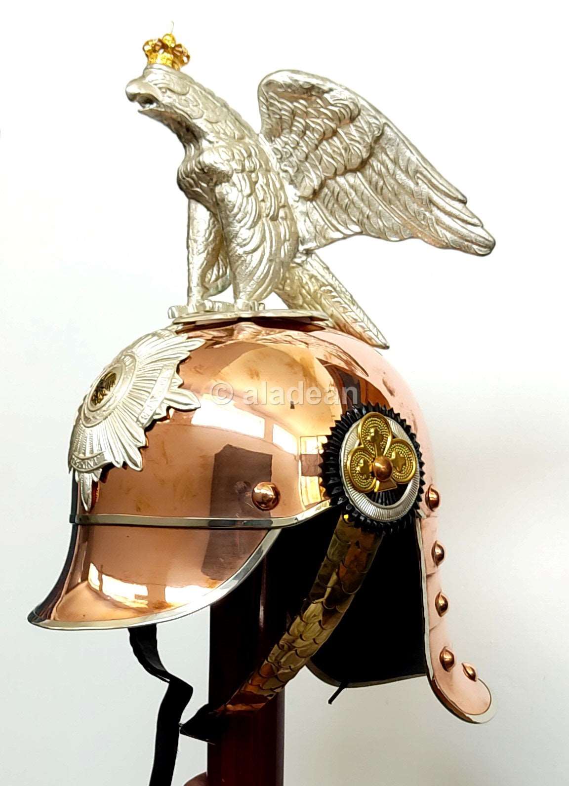 Prussian Eagle Pickelhaube - M 1860 Preußen Garde Kürassier Mannschaften Metalhelme Copper Silver German Officer