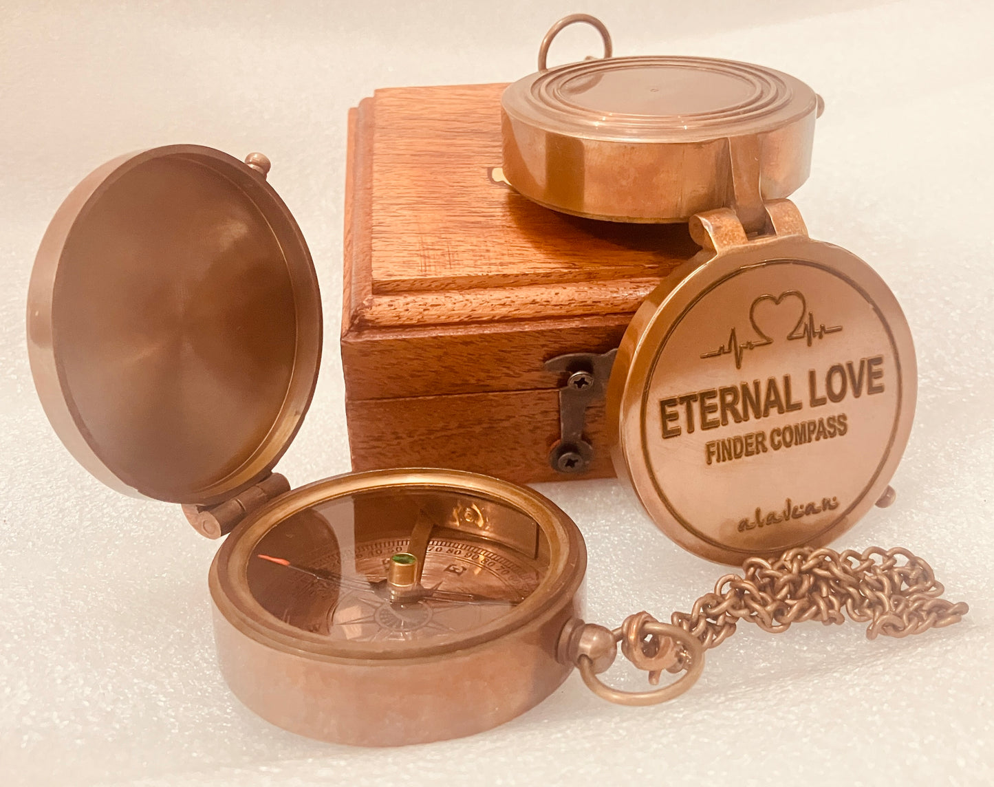 Eternal Love Compass - Personalized Romantic Gift for Your Beloved