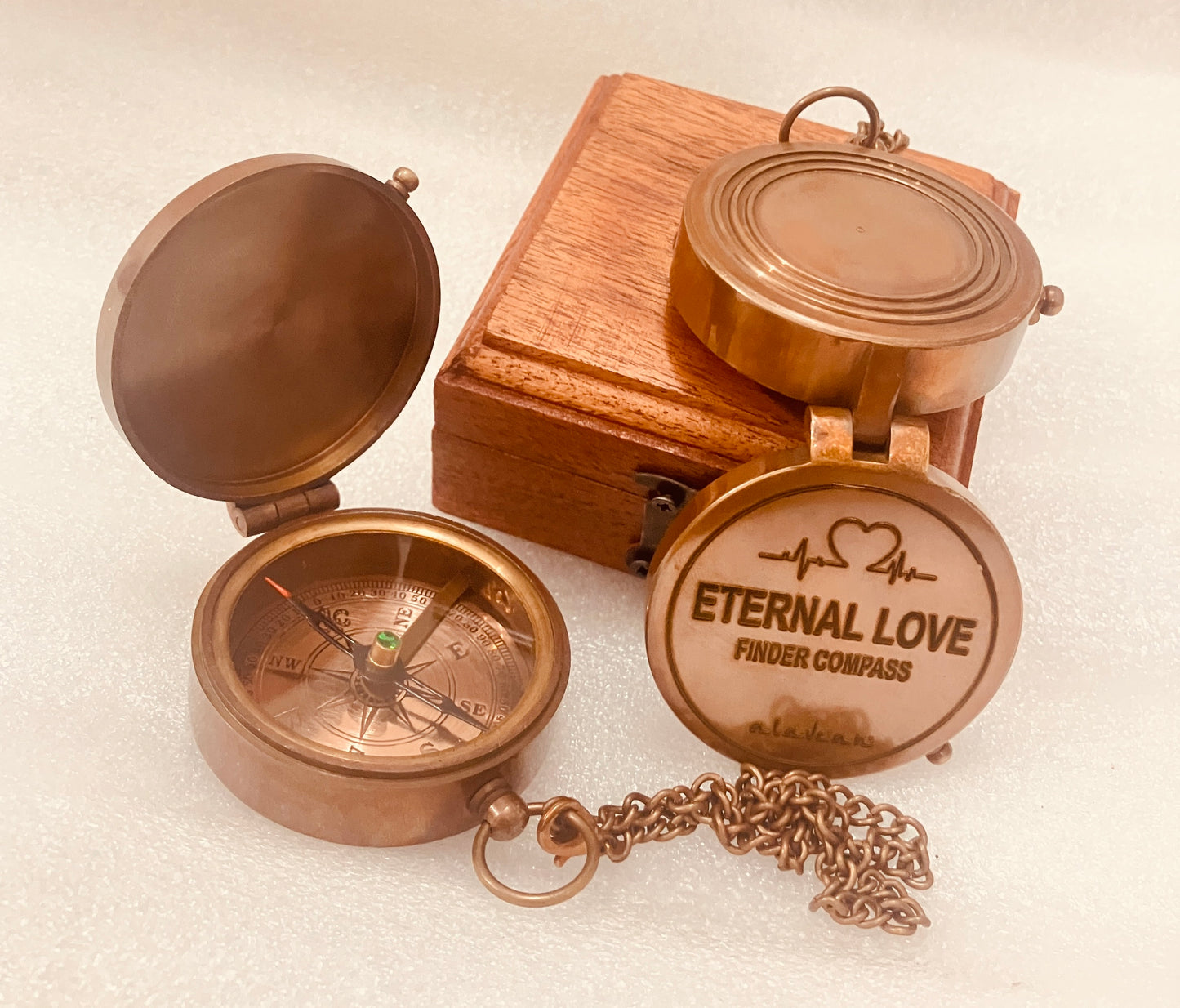 Eternal Love Compass - Personalized Romantic Gift for Your Beloved