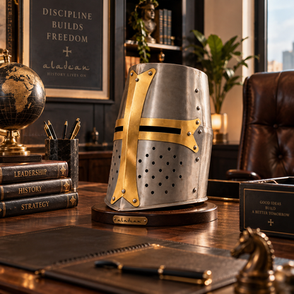Templar Knight Crusaders Helmet – Handcrafted Steel Medieval Armor | Wearable Adult Costume
