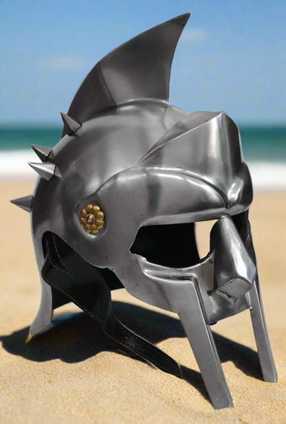 Gladiator Helmet – Handcrafted Steel Maximus Roman Armor Gift