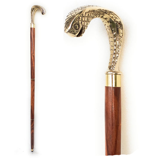 Cobra Snake Handle Walking Cane Stick