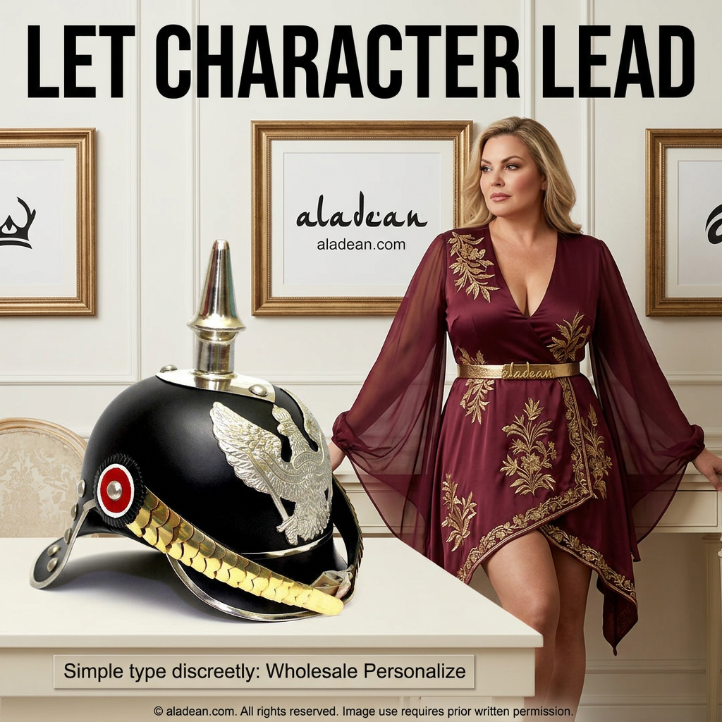 Aladean black Pickelhaube helmet wholesale