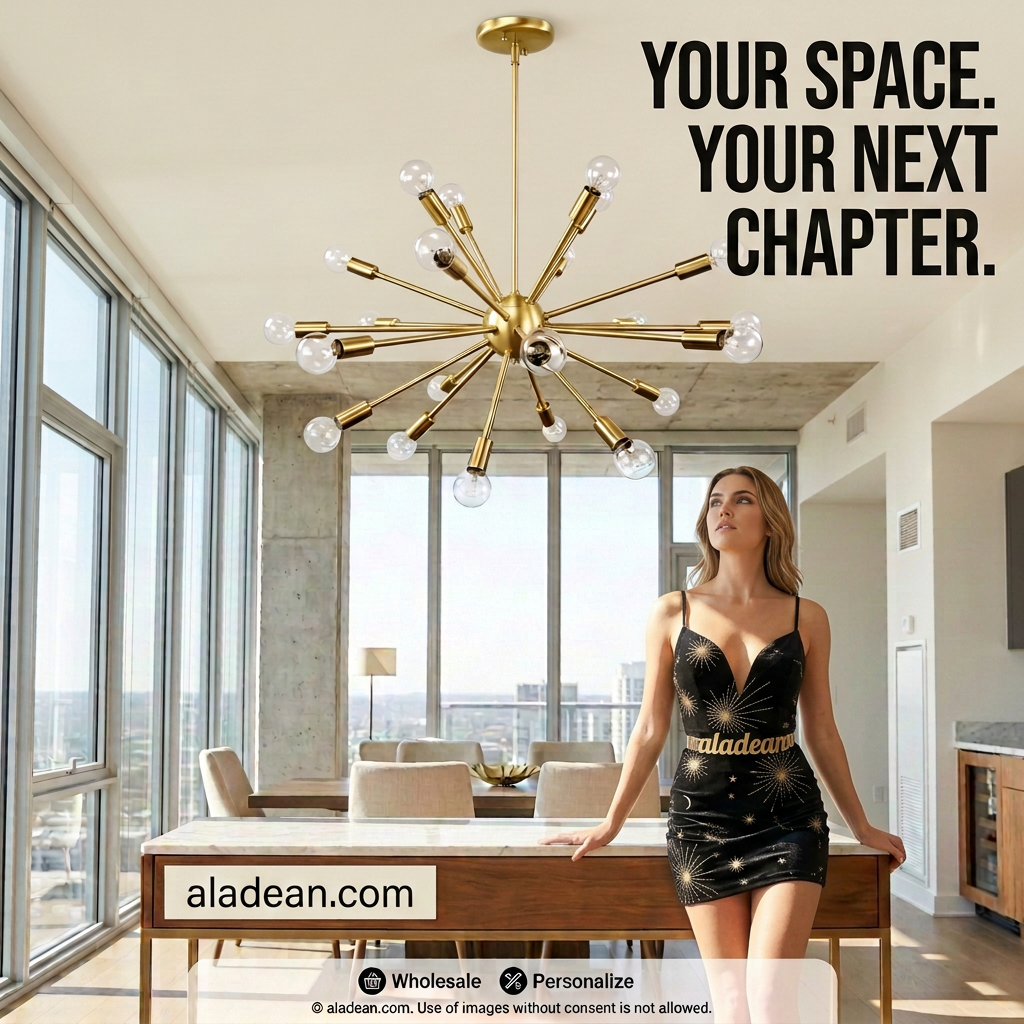 Aladean gold-tone Sputnik chandelier wholesale