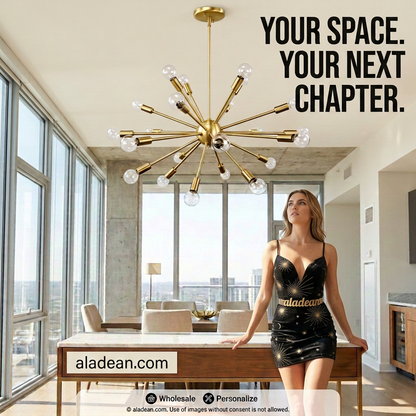 Aladean gold-tone Sputnik chandelier wholesale