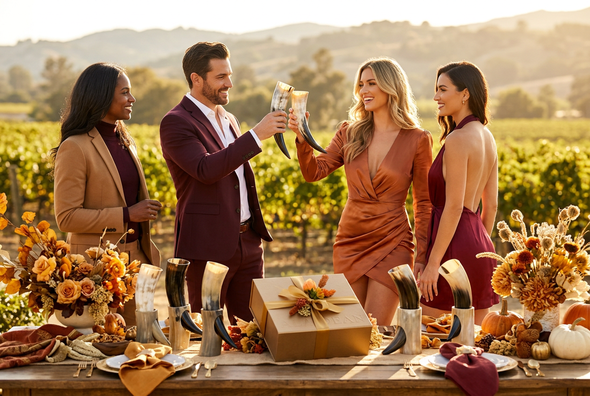 Aladean Thanksgiving drinking horn celebration