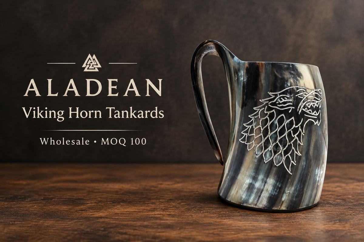 Aladean Viking horn mug wholesale hero image