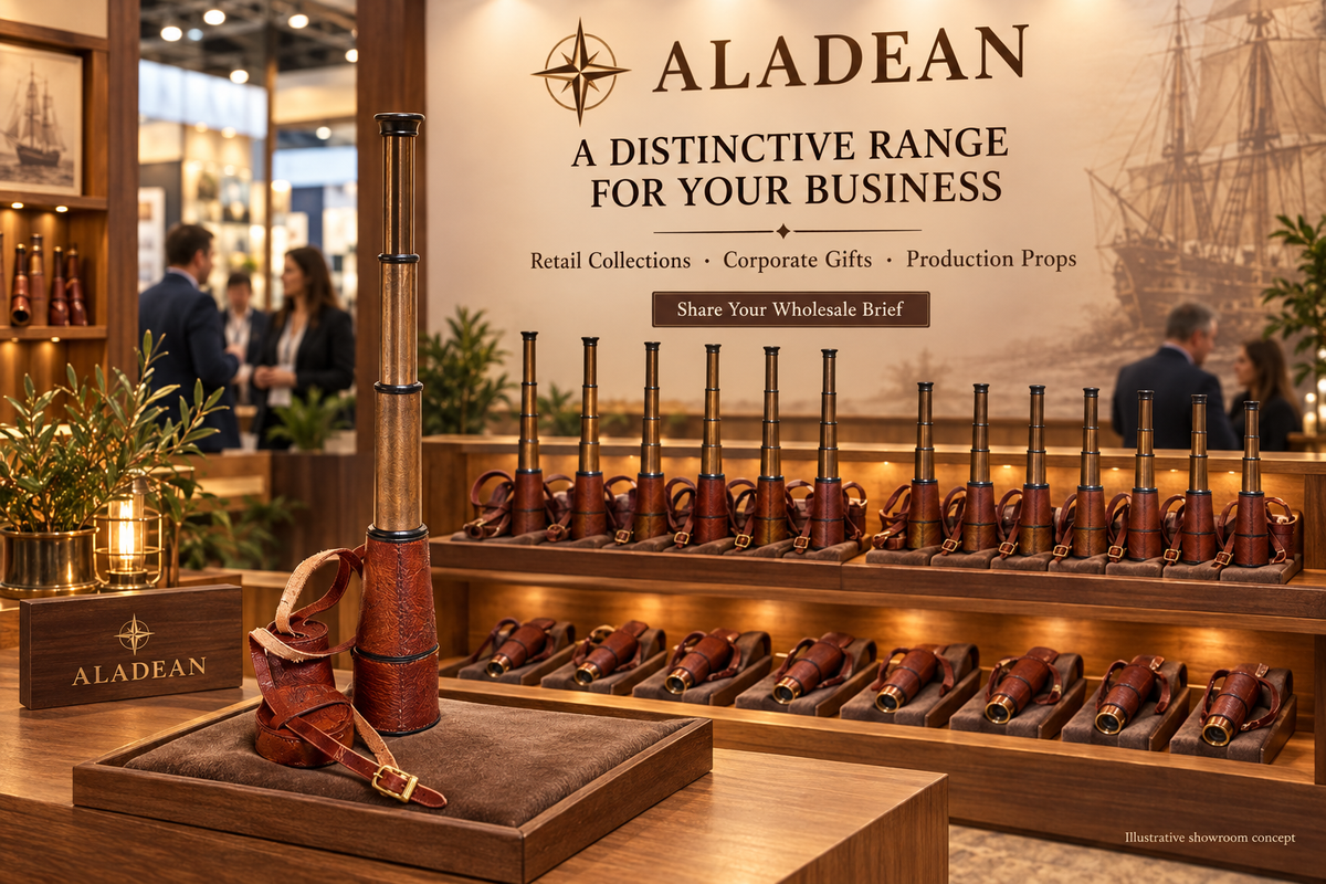 Aladean wholesale pirate spyglass & Brass telescope showroom