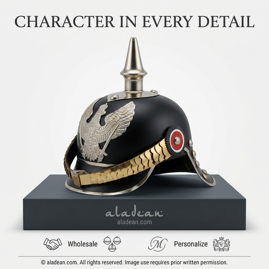 Black Pickelhaube-style helmet wholesale