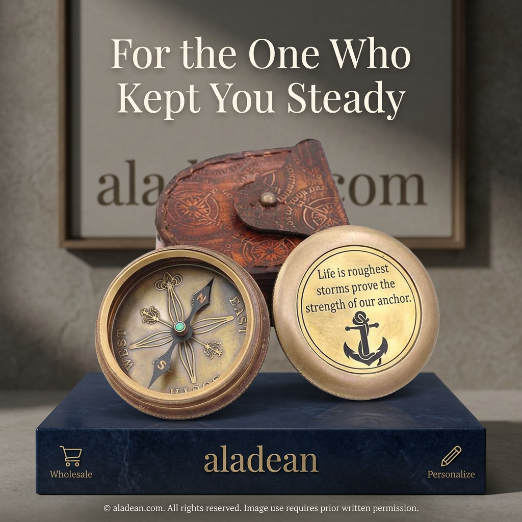 Brass anchor quote compass wholesale