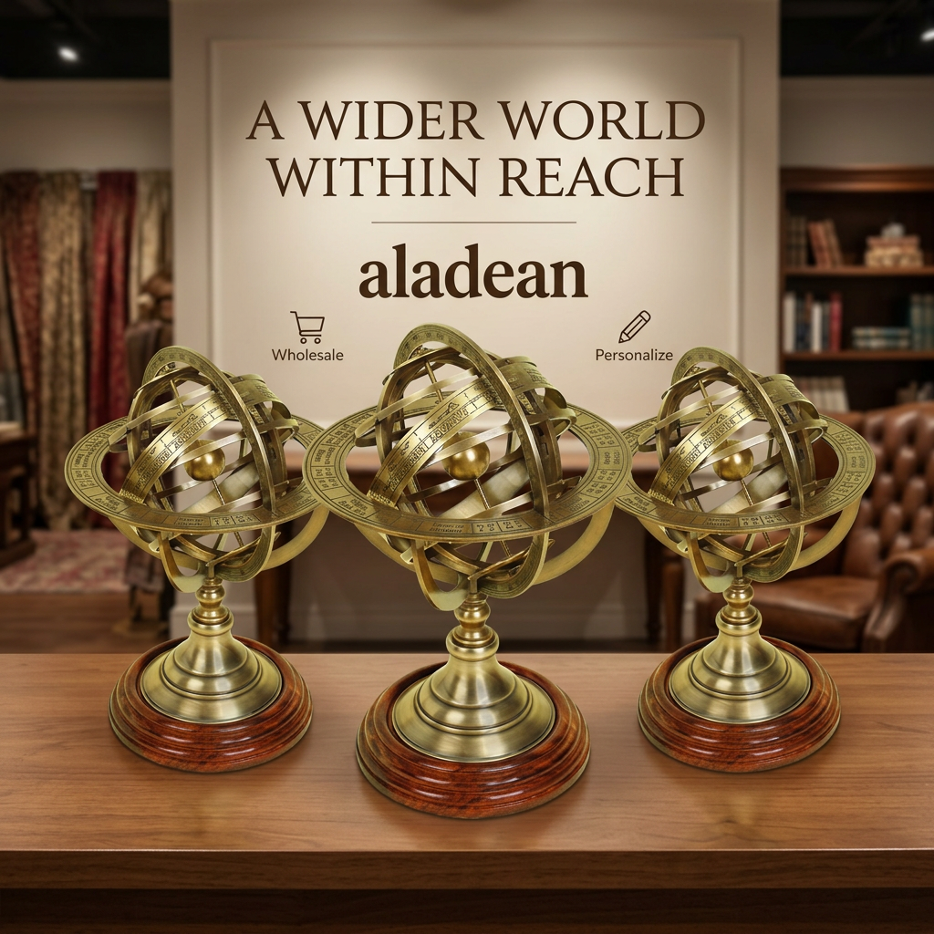 Brass armillary globe wholesale heritage decor